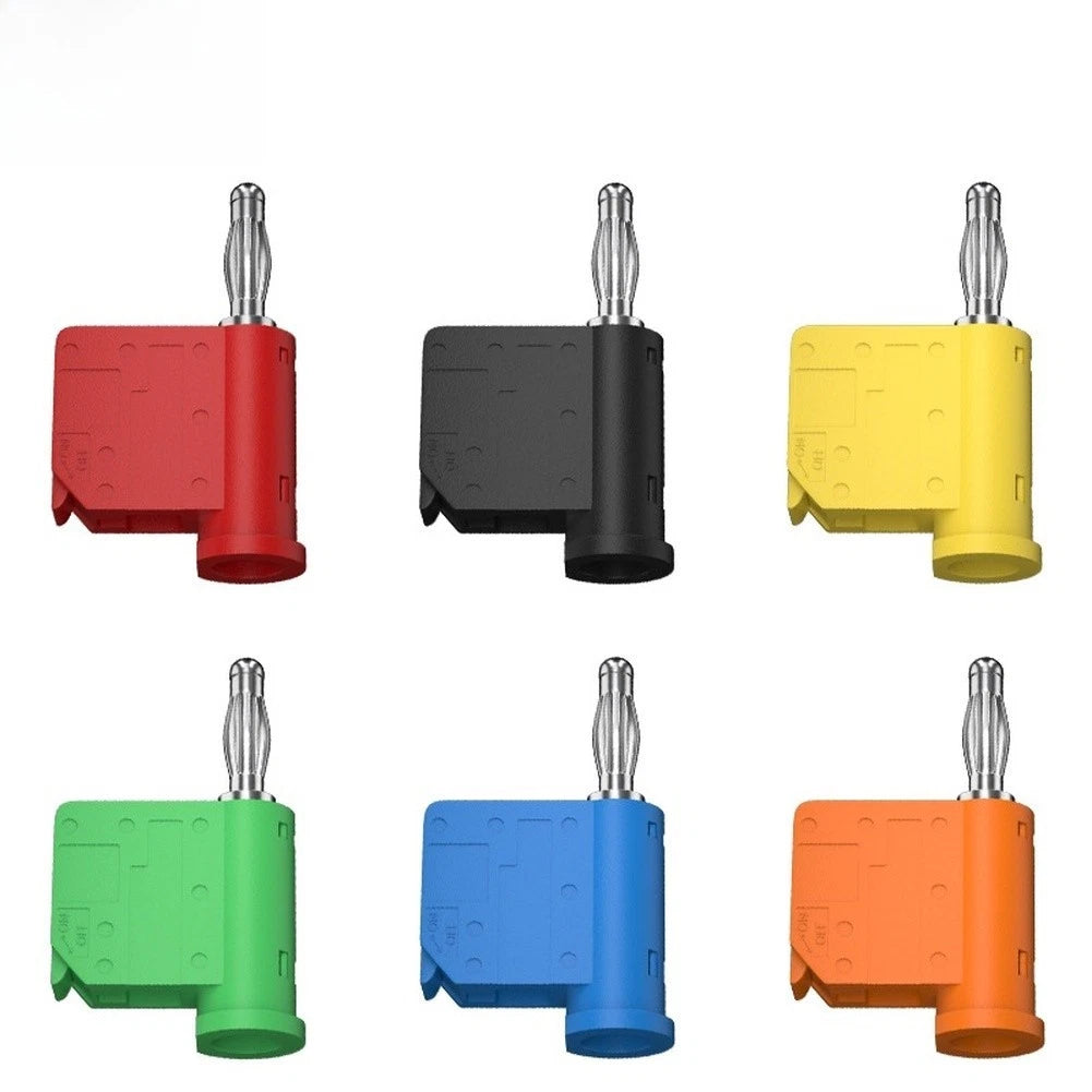 4mm Push Lock Banana Connector for Universal Use (Solderless, Stackable)