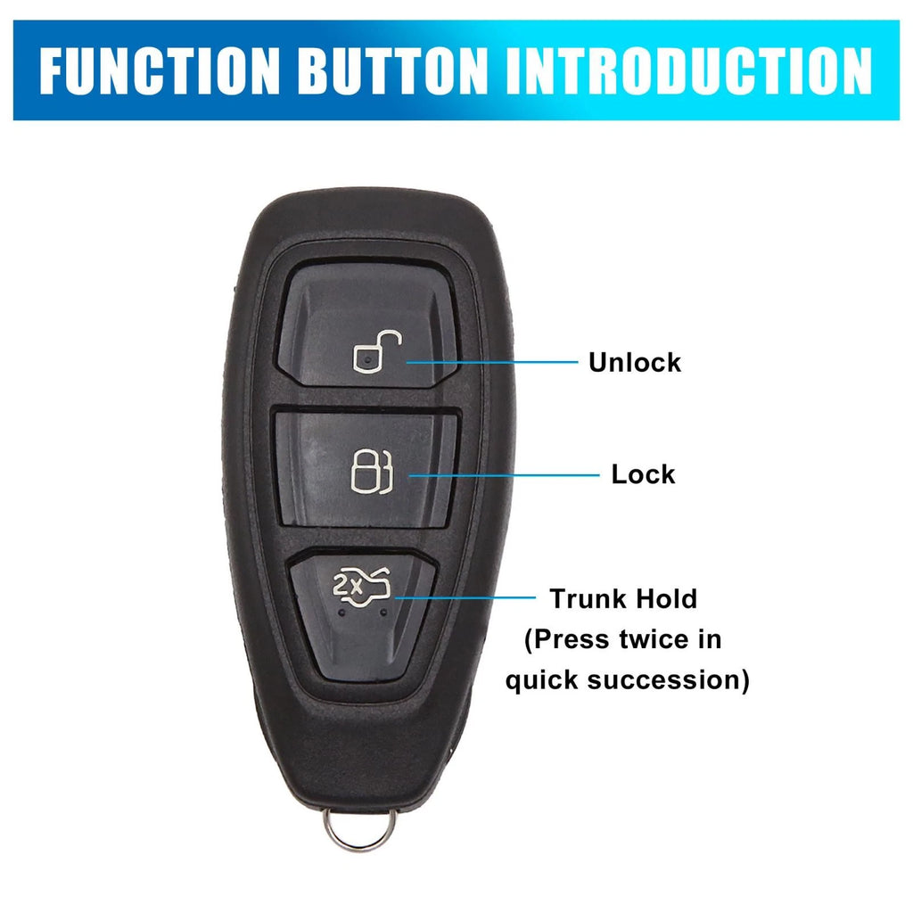 Replacement Key Shell Case with Button for Ford Focus Fiesta Kuga Mondeo
