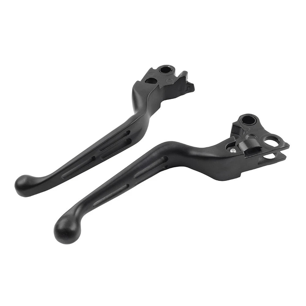 Brake Lever Set for Harley Davidson (1996–2017) - Slotted, Black