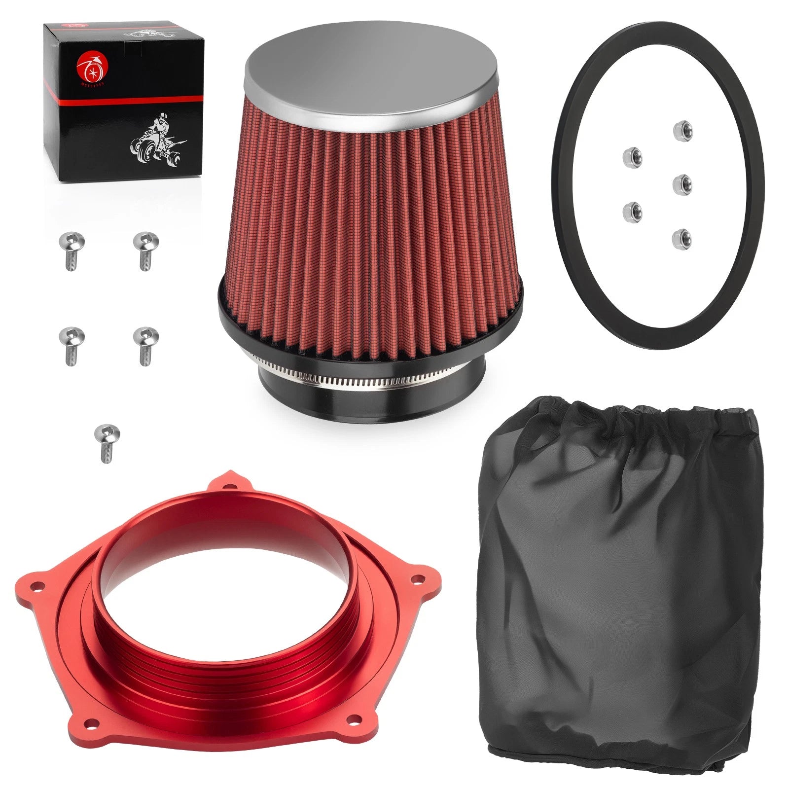 Air Filter Cleaner & Guide Holder Kit for Yamaha YFZ450 (2004–2009, 2012–2013, 2017)