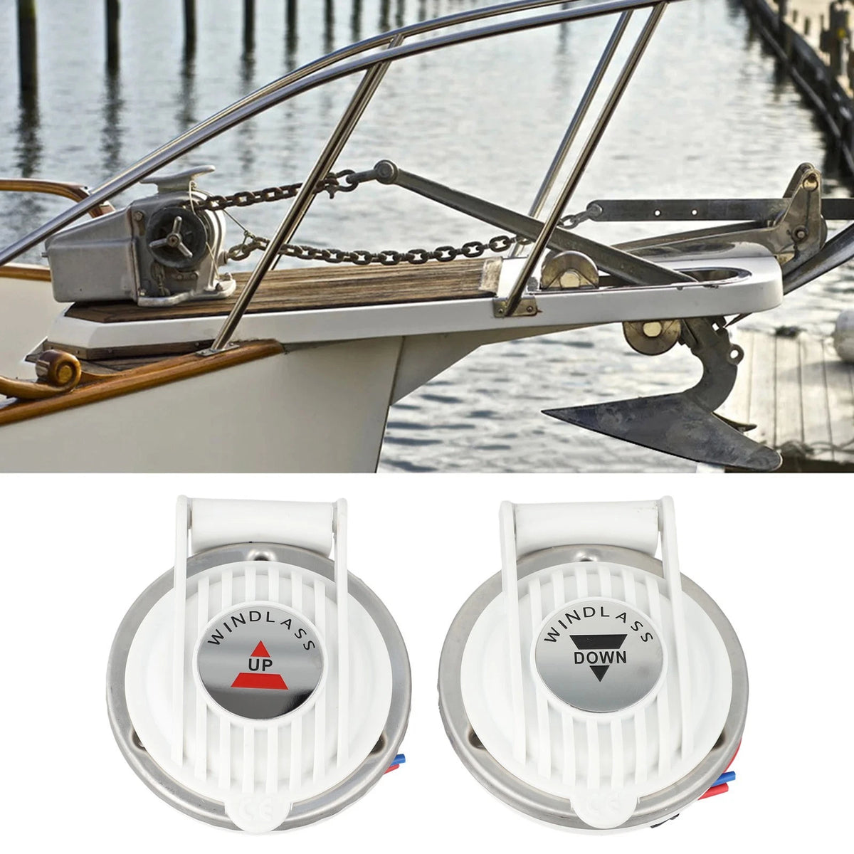 Composite Plastic Windlass Foot Switch Set with Safety Features for Boating