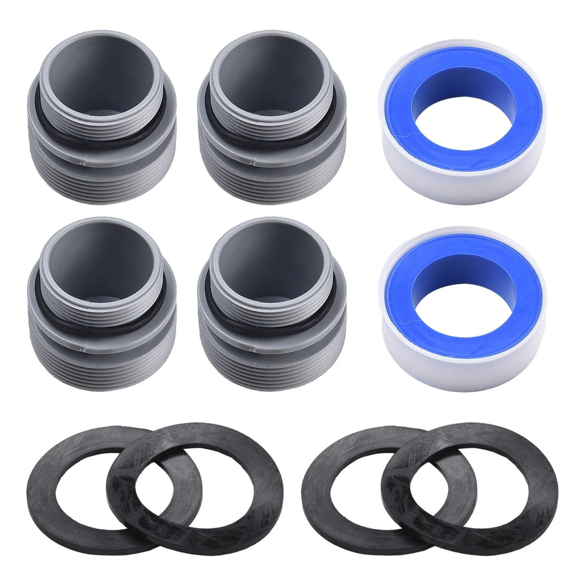 Intex Pool Filter Inlet Outlet Conversion Kit 40mm to 1 1/2 Inch Adapter