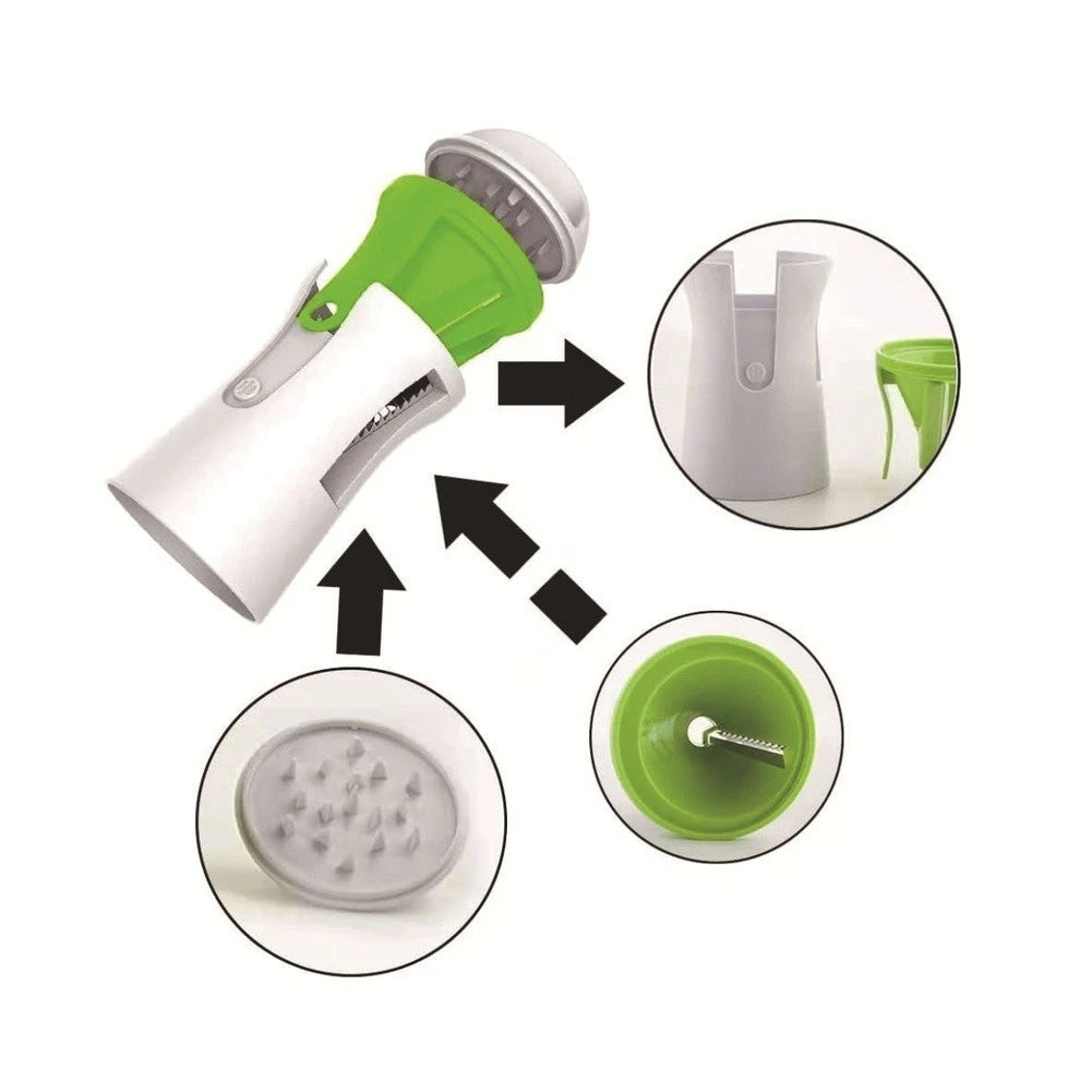 3-in-1 Vegetable Grater Spiralizer Tool - Stainless Steel, ABS