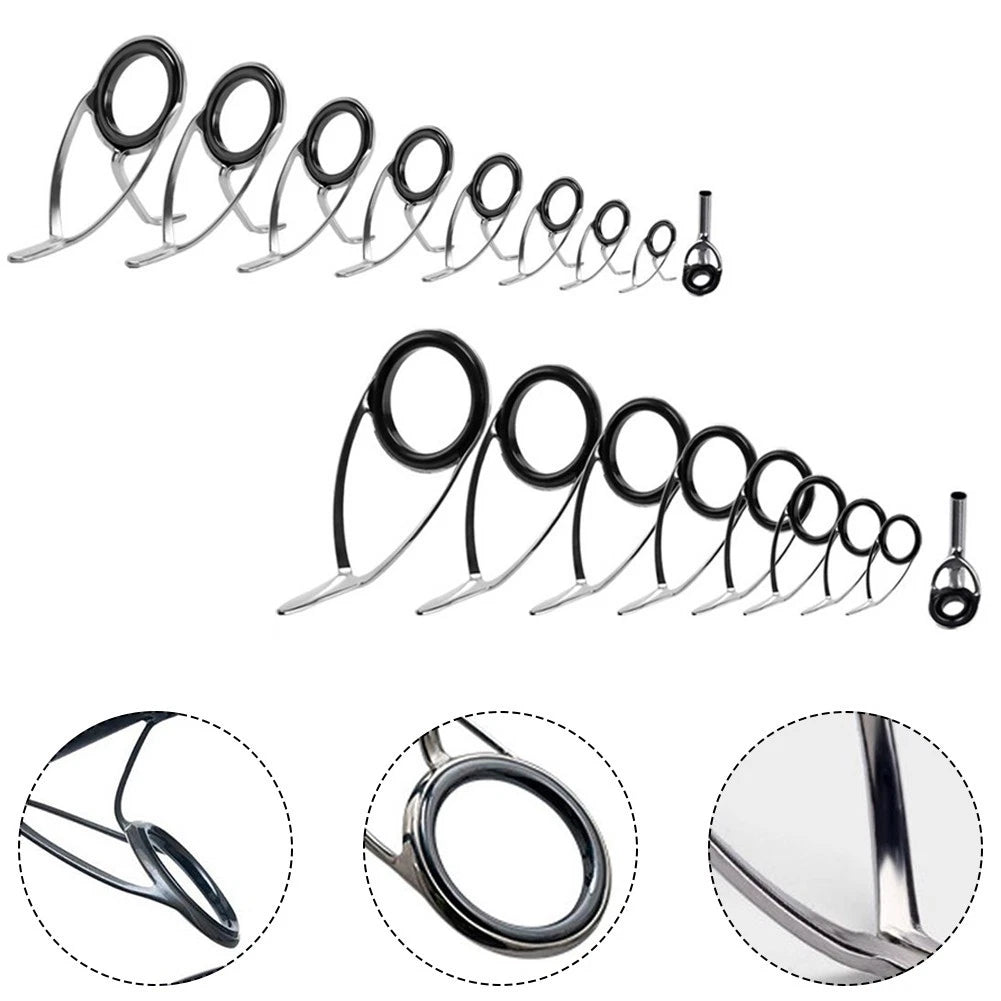 Fishing Rod Top Ring Eye Guide Replacement Kit