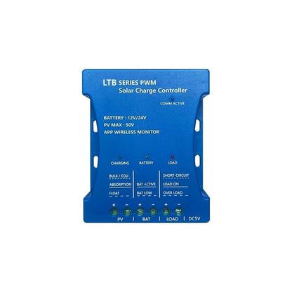12V 24V Auto Detect PWM Solar Charge Controller with APP and USB 5V