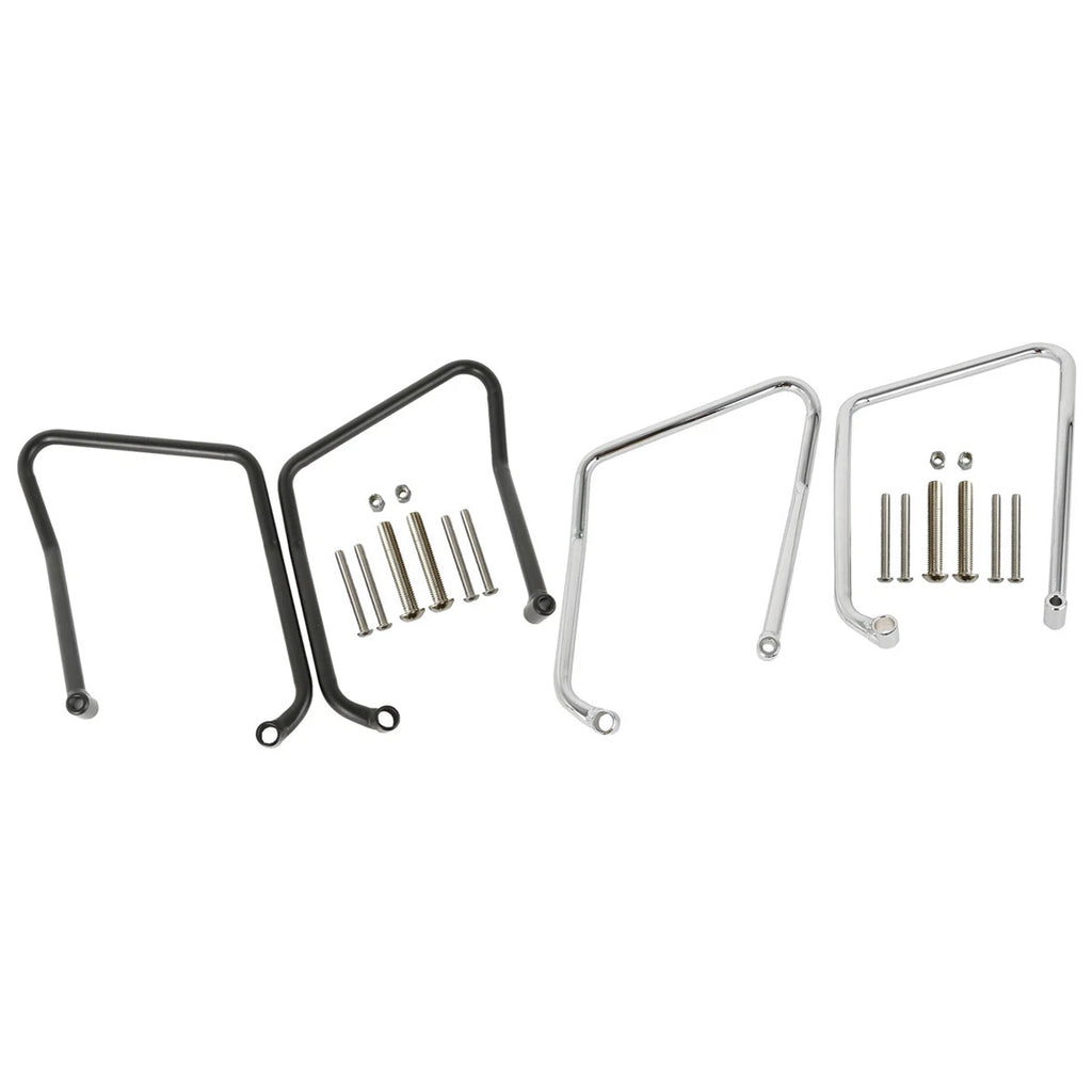 Chrome/Black Saddlebag Support Brackets for Harley Sportster XL (2004–2016)
