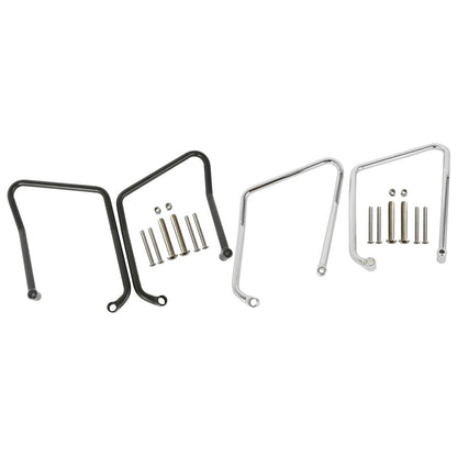 Chrome/Black Saddlebag Support Brackets for Harley Sportster XL (2004–2016)
