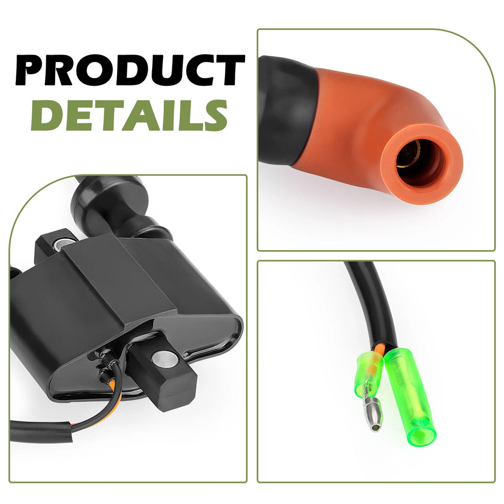 Ignition Coil with Cap for Yamaha Outboard F6 F8 F9.9 T8 T9.9 C25 (4-Stroke) T0241G