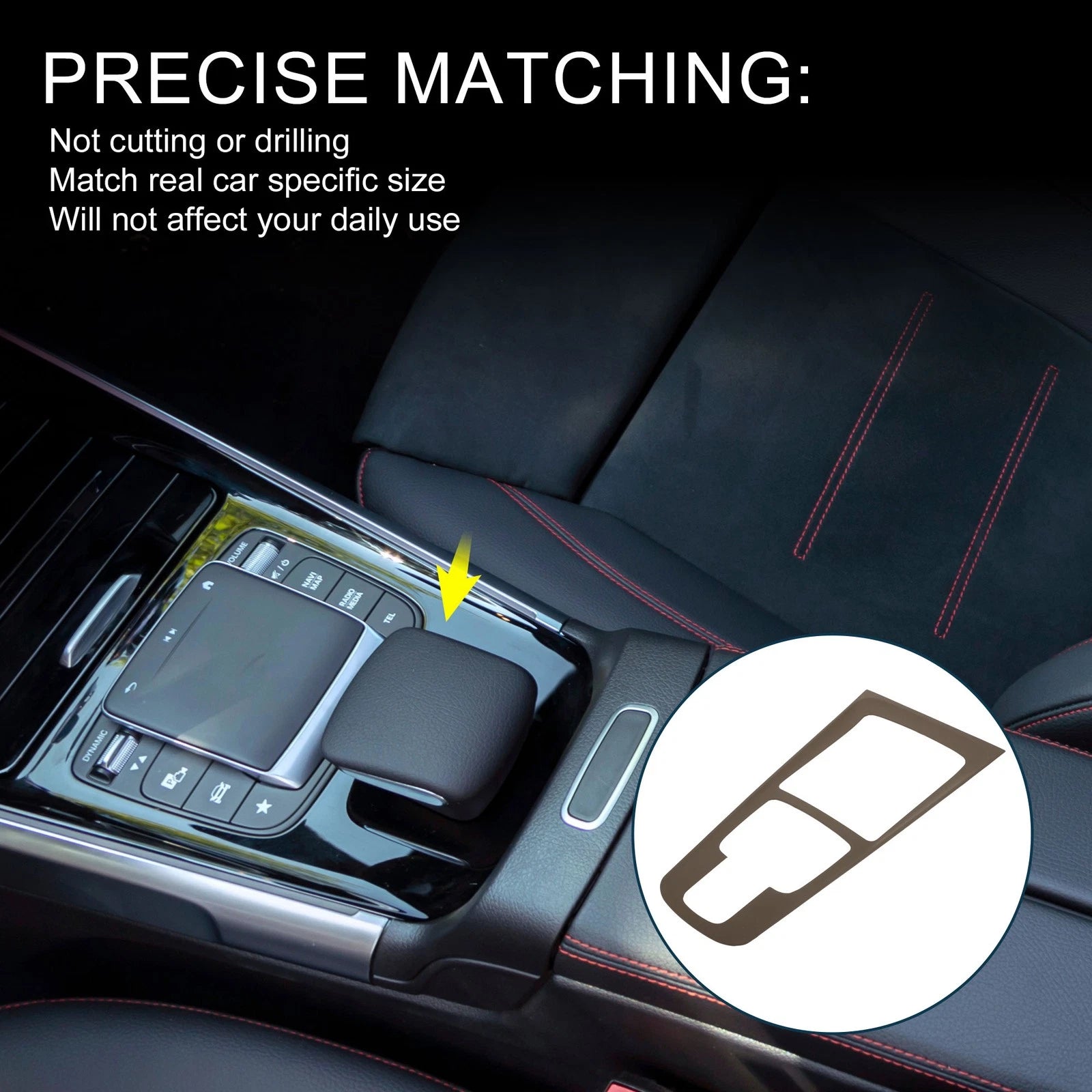 Center Console Panel Sticker for Mercedes-Benz GLA GLB EQA EQB (2020–2024)