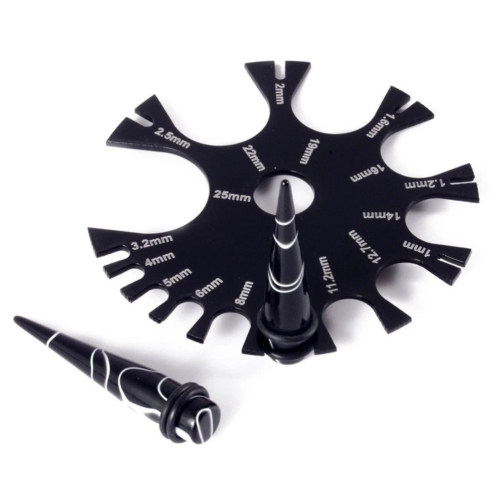 Black Acrylic Thickness Gauge Measuring Wheel for Wire 1mm to 25mm