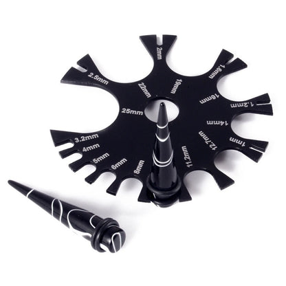 Black Acrylic Thickness Gauge Measuring Wheel for Wire 1mm to 25mm