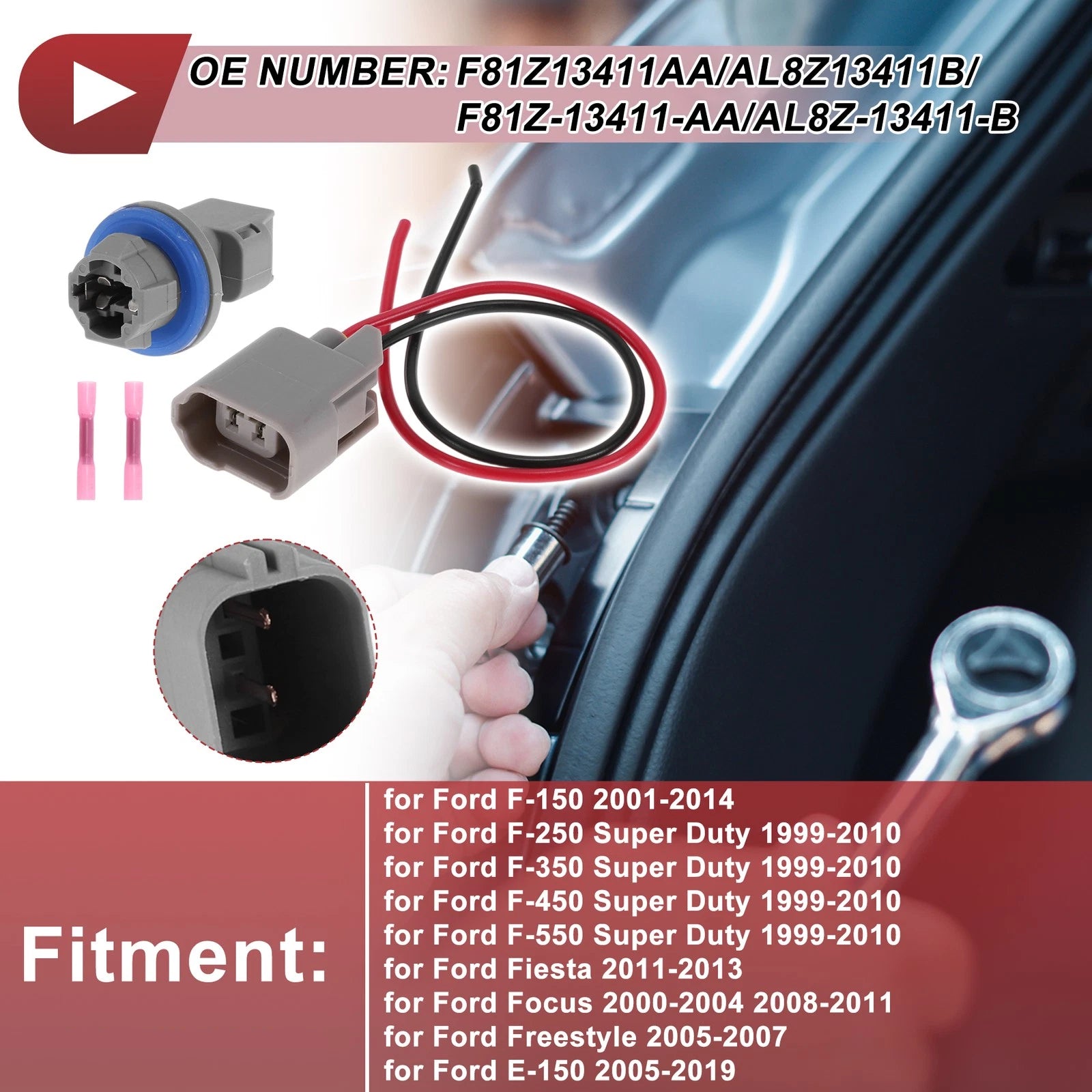 License Plate Light Socket Wiring for Ford F-150 (2001–2014)
