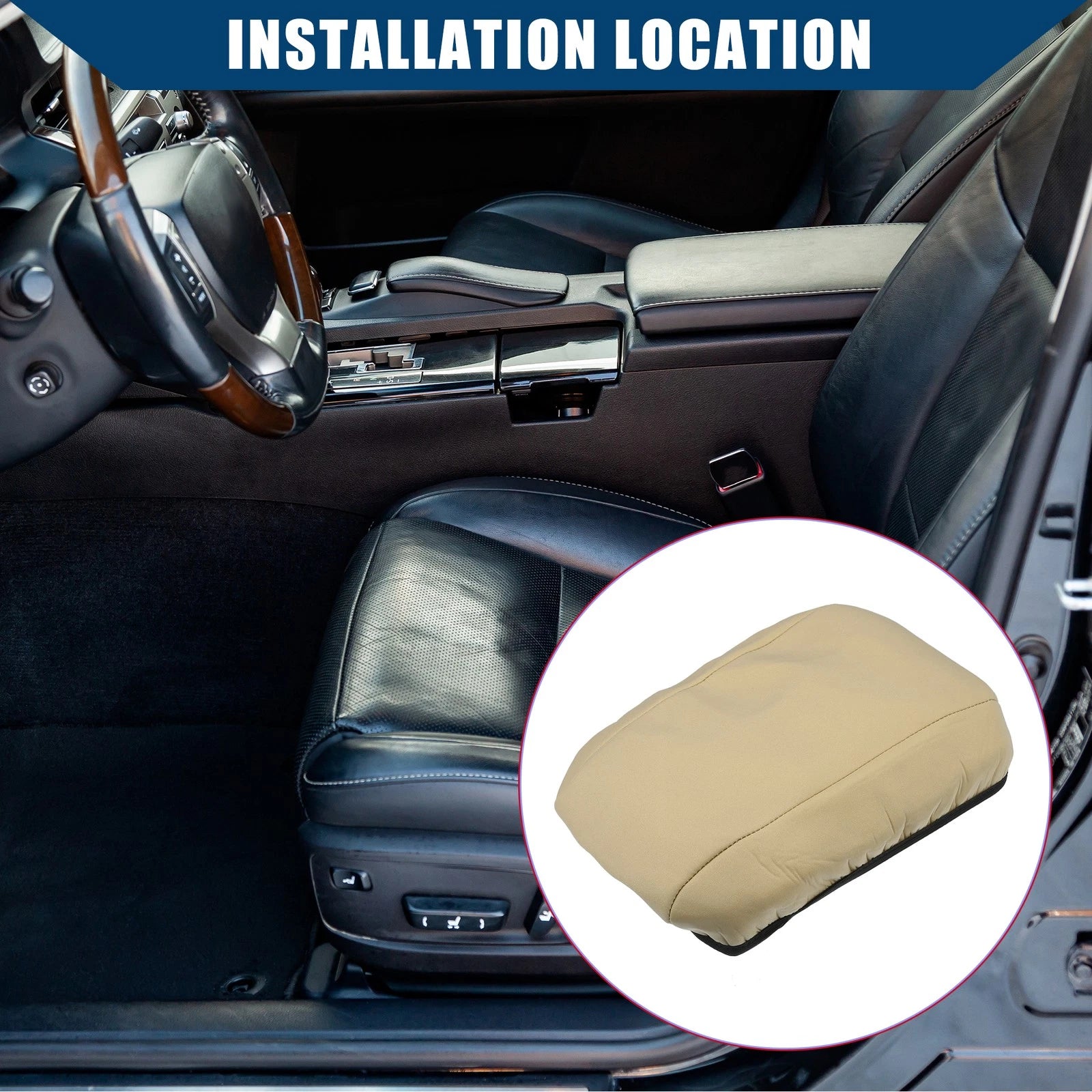 Car Center Console Armrest Covers Replacement for Mazda 6 2006–2015 Brown