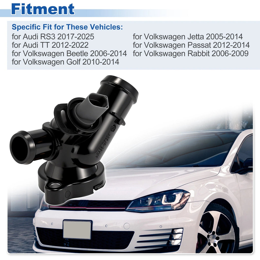 Engine Coolant Thermostat Housing Assembly for Volkswagen Beetle Golf Jetta (2005–2018)