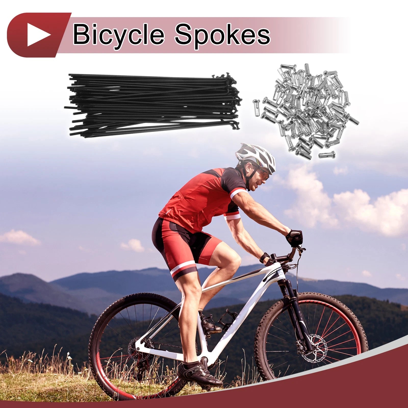 Bicycle Spoke Set 135mm Carbon Steel for 14G Wheel (2009–2019)