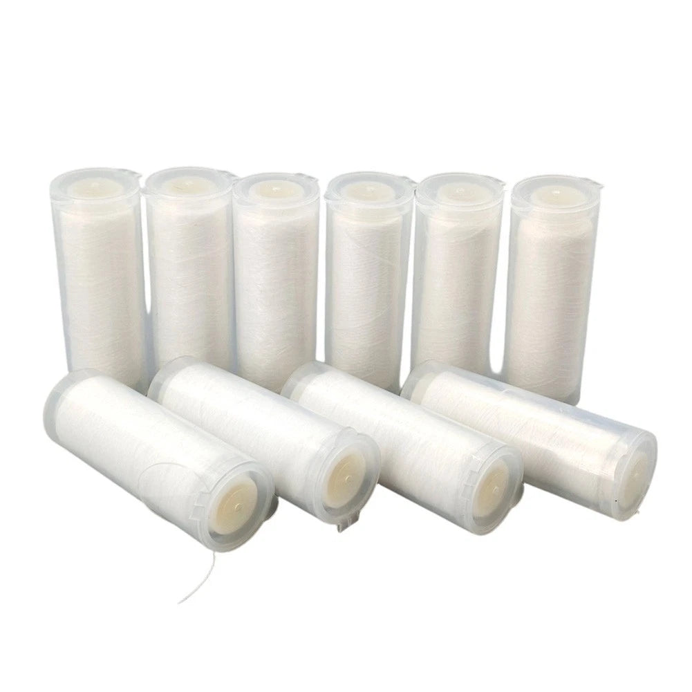Set of 10 Elastic Fishing Lines 0.25mm Diameter 100m Length