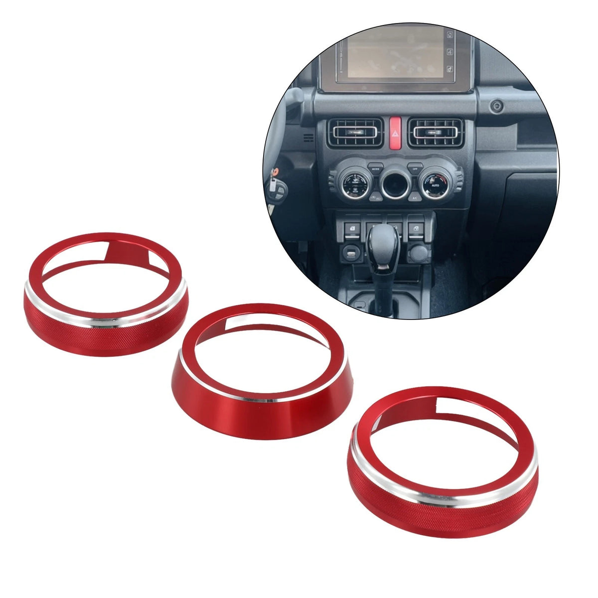3pcs Stylish Red Trims for Suzuki JB64 JB74 (2018–2023)