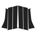 6 Pcs Door Pillar Window Trim Replacement for Mitsubishi Outlander (2014–2020) Black