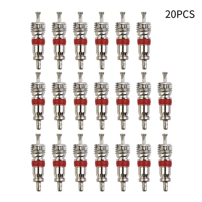 Set of 20 Tyre Valve Core Inserts with Remover Tool for Car Bike Motorcycle