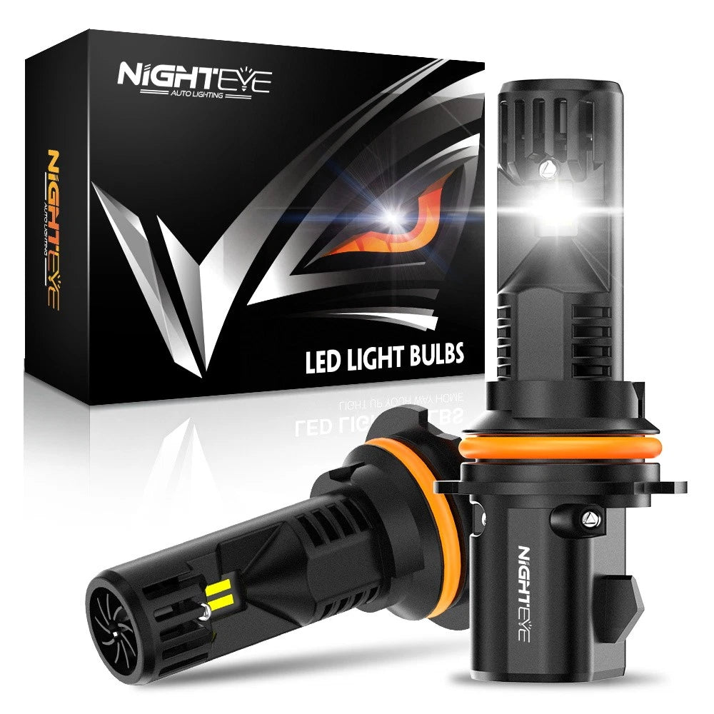 2X 9007 HB5 LED Headlight Bulbs for 6500K White