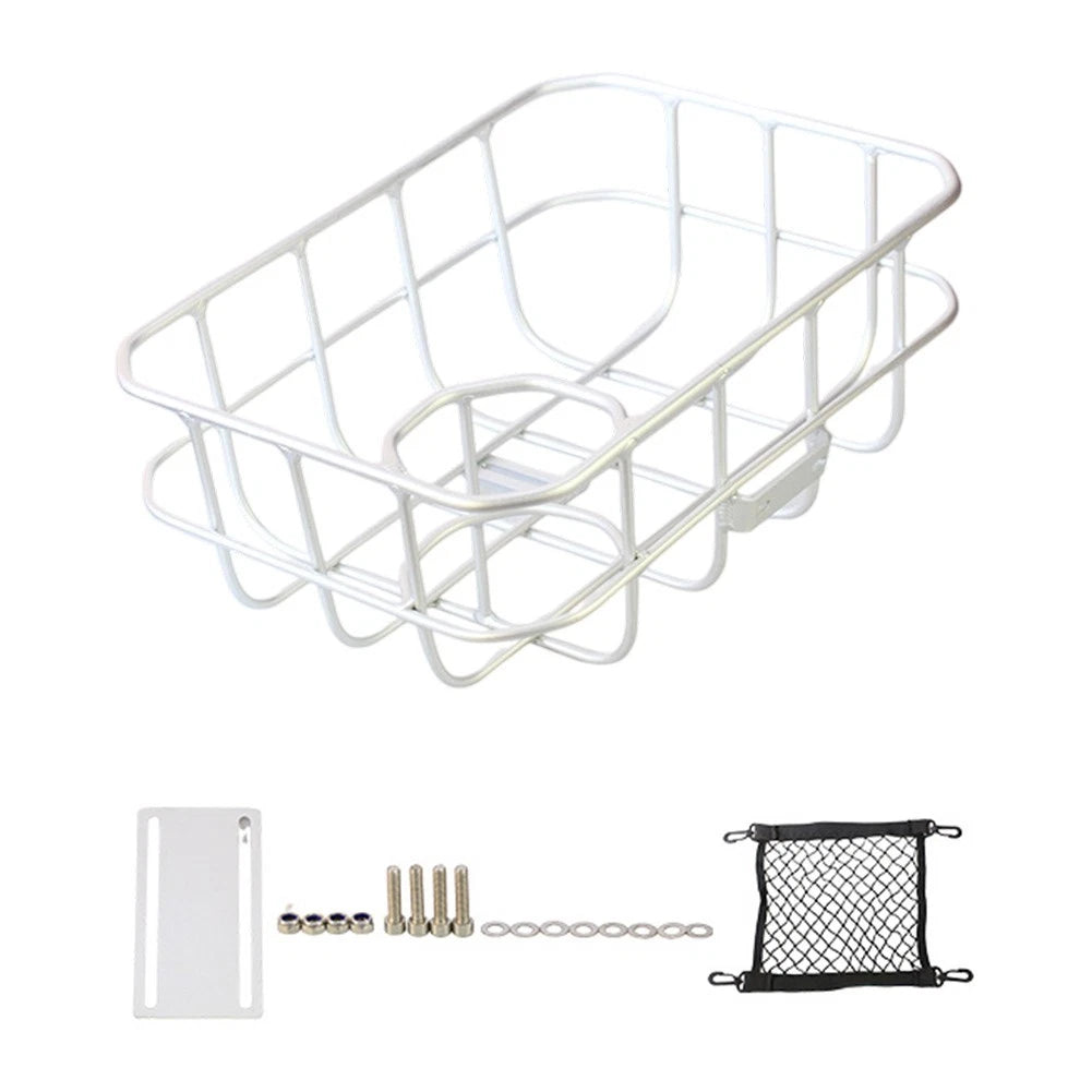 Compact Front Bicycle Basket with Water Bottle Holder