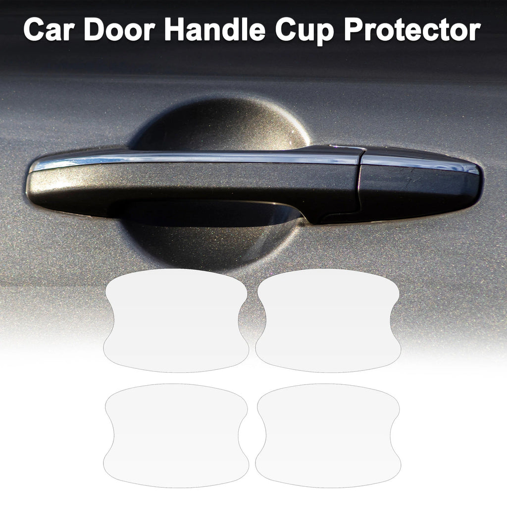 Car Door Handle Scratch Protector for Universal Vehicles (73x95mm, Matte White)