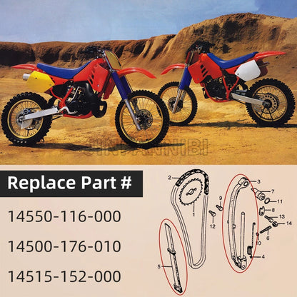 Cam Chain Tensioner Guide w/Spring Kit for Honda CRF80F XR80R (1979–2013)