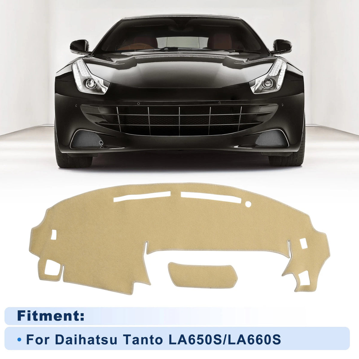 Dash Cover for Daihatsu Tanto LA650S/LA660S (2015–2020) Polyester Beige