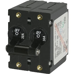 Blue Sea 7237 A-Series Double Pole Toggle Switch 30A for Marine Applications