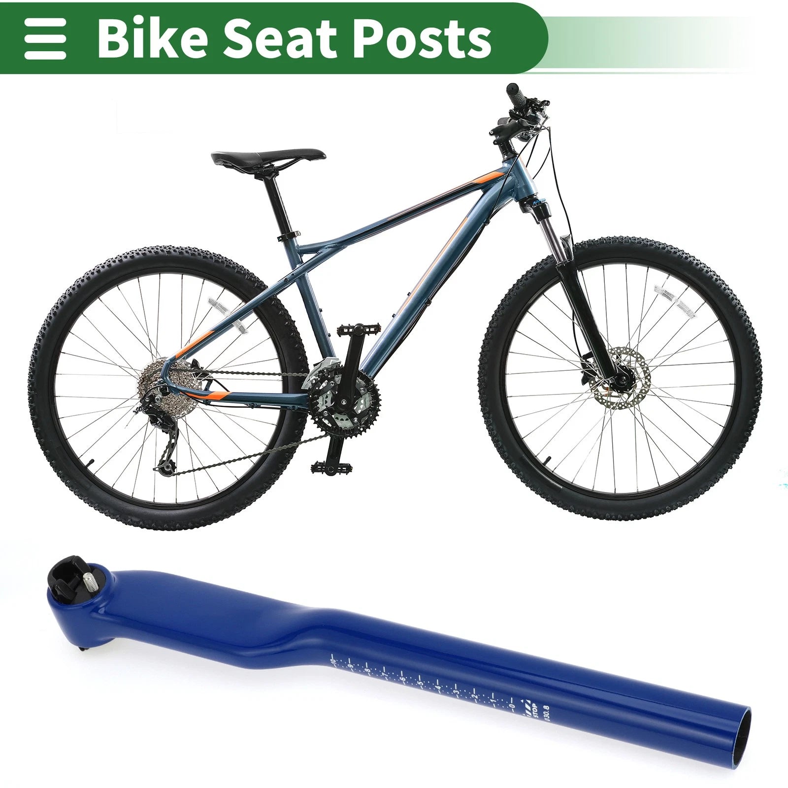 Seatpost 30.8x350mm 5 Degree Height Adjustable for Bike (2008–2021)