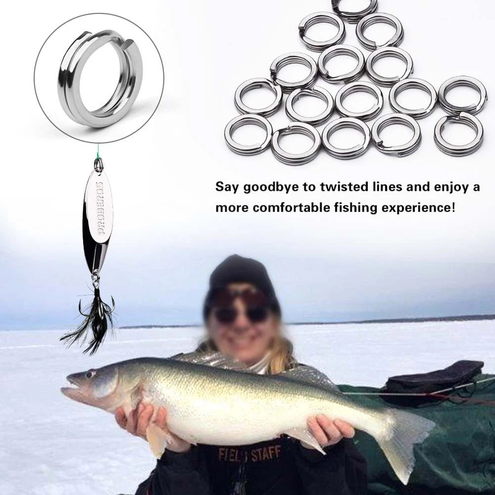 Fishing Hook Connection Ring Set of 9 - 304 Stainless Steel