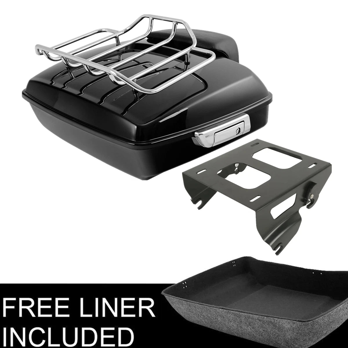 Chopped Trunk Backrest Rack for Harley Touring (2014–2026)