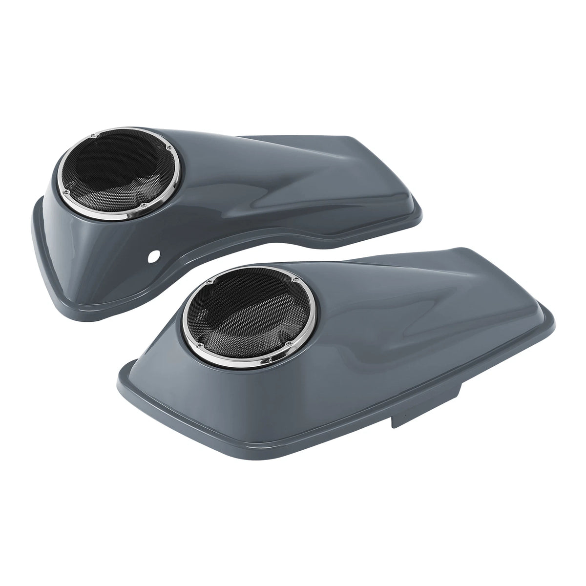 6.5" Speaker Hard Saddlebags Lids for Harley Road Glide (2014–2024) Gunship Gray
