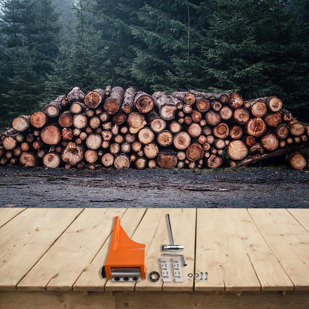 Chainsaw Debarker for Efficient Wood Peeling and Grooving