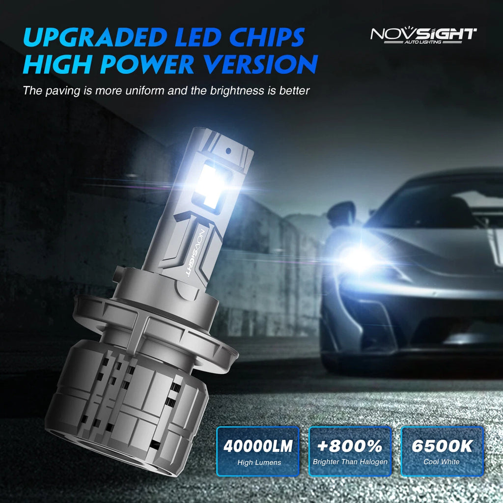2X H13 9008 LED Headlight Bulb Kit for