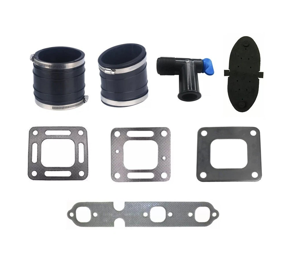 Exhaust Bellow Kit & Gasket for MerCruiser V6 175 205 (32-44348001, 27-99757, 27-863724)