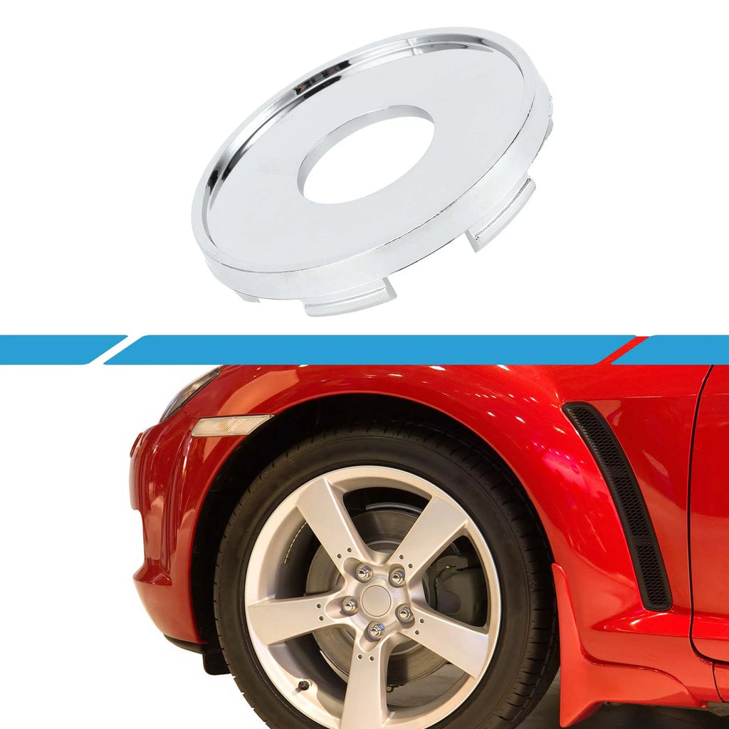 Universal Wheel Center Hub Cap 63mm Chrome Silver Tone