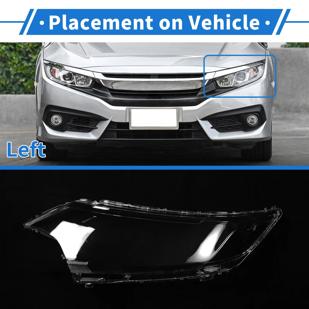Front Left Headlight Lens Cover for Mitsubishi Outlander (2016–2021)