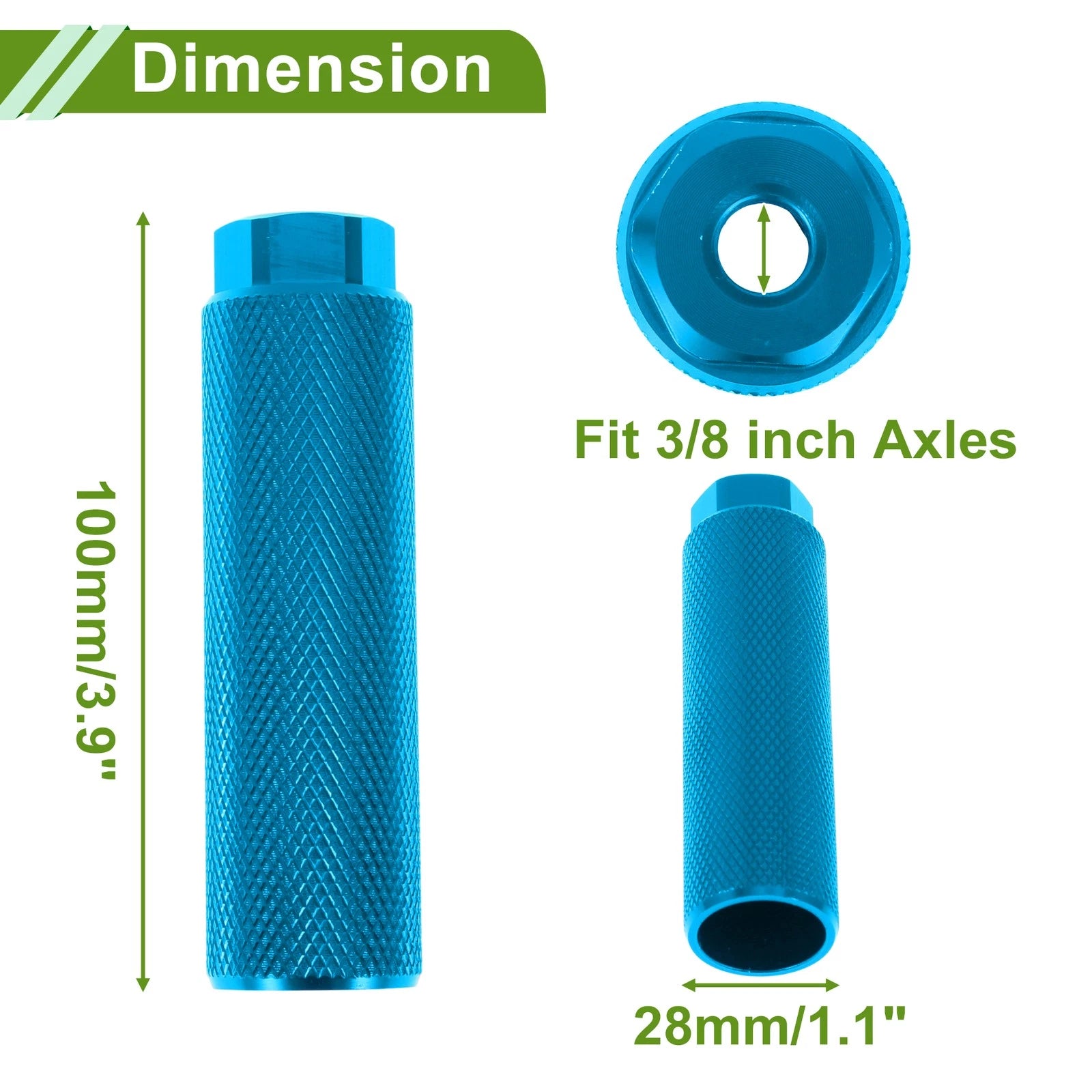 Bike Pegs 100mm Replacement Backseats Stand Set for Universal Motorcycle (—)