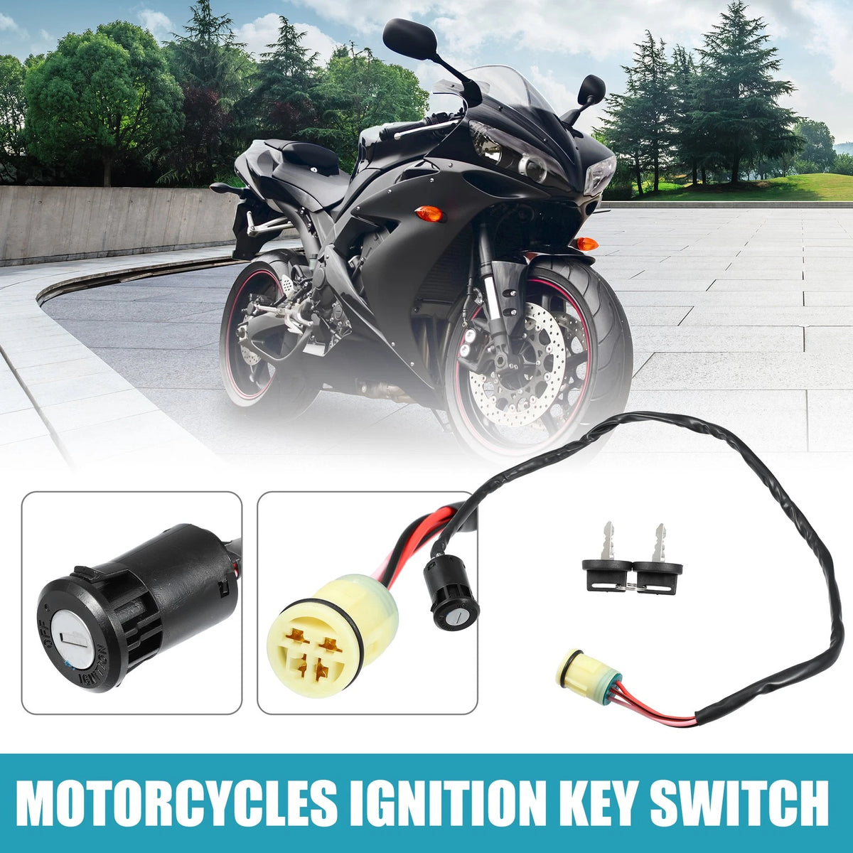 Set of 1 Ignition Key Switch for Honda Foreman 400 TRX400FW 4x4 (2004)