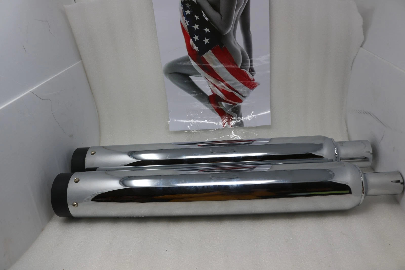 SuperTrapp Stout Mufflers Chrome/Black for Harley (2017–2025)