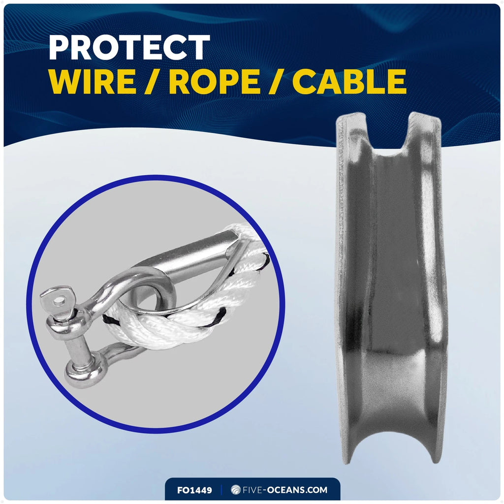 Stainless Steel Thimble for 5/8" Wire Rope Cable (Five Oceans FO1449)