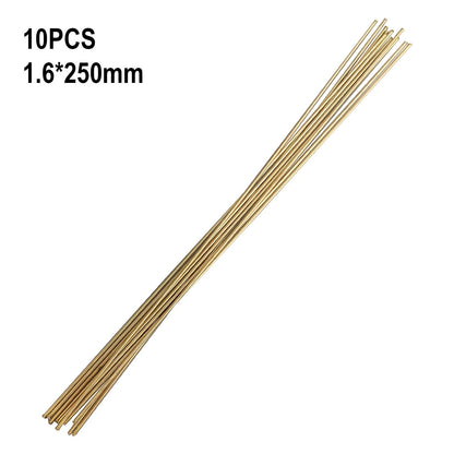 10X Brass Welding Rods 1.6mm x 250mm for Repair