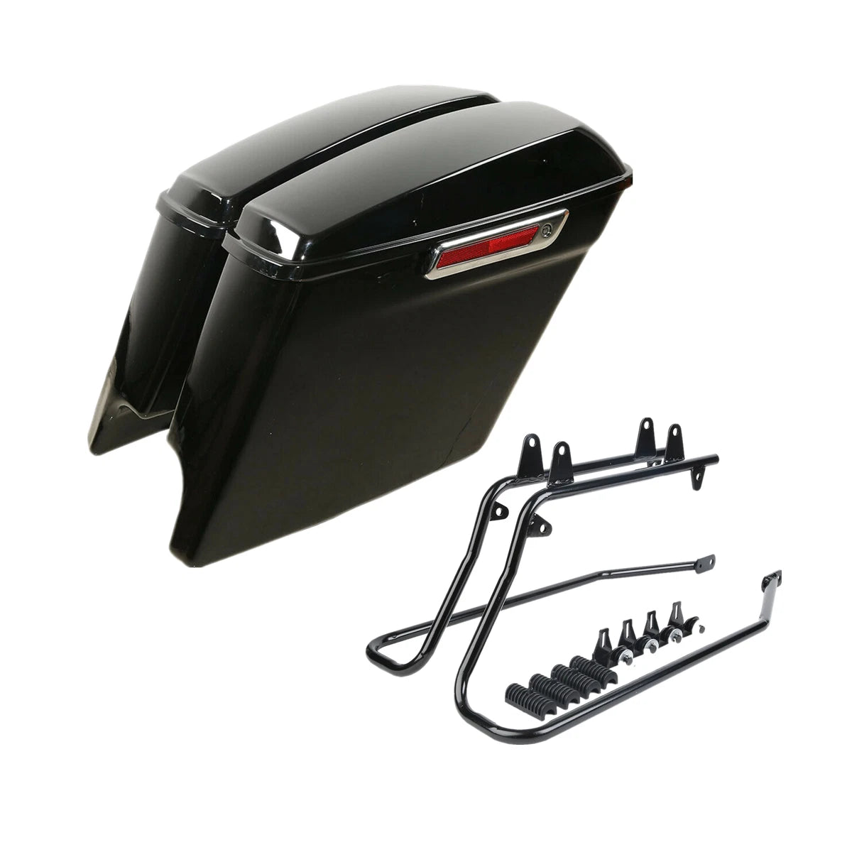 Hard Saddlebags Black Conversion Bracket for Harley Softail Fatboy (1986–2017)