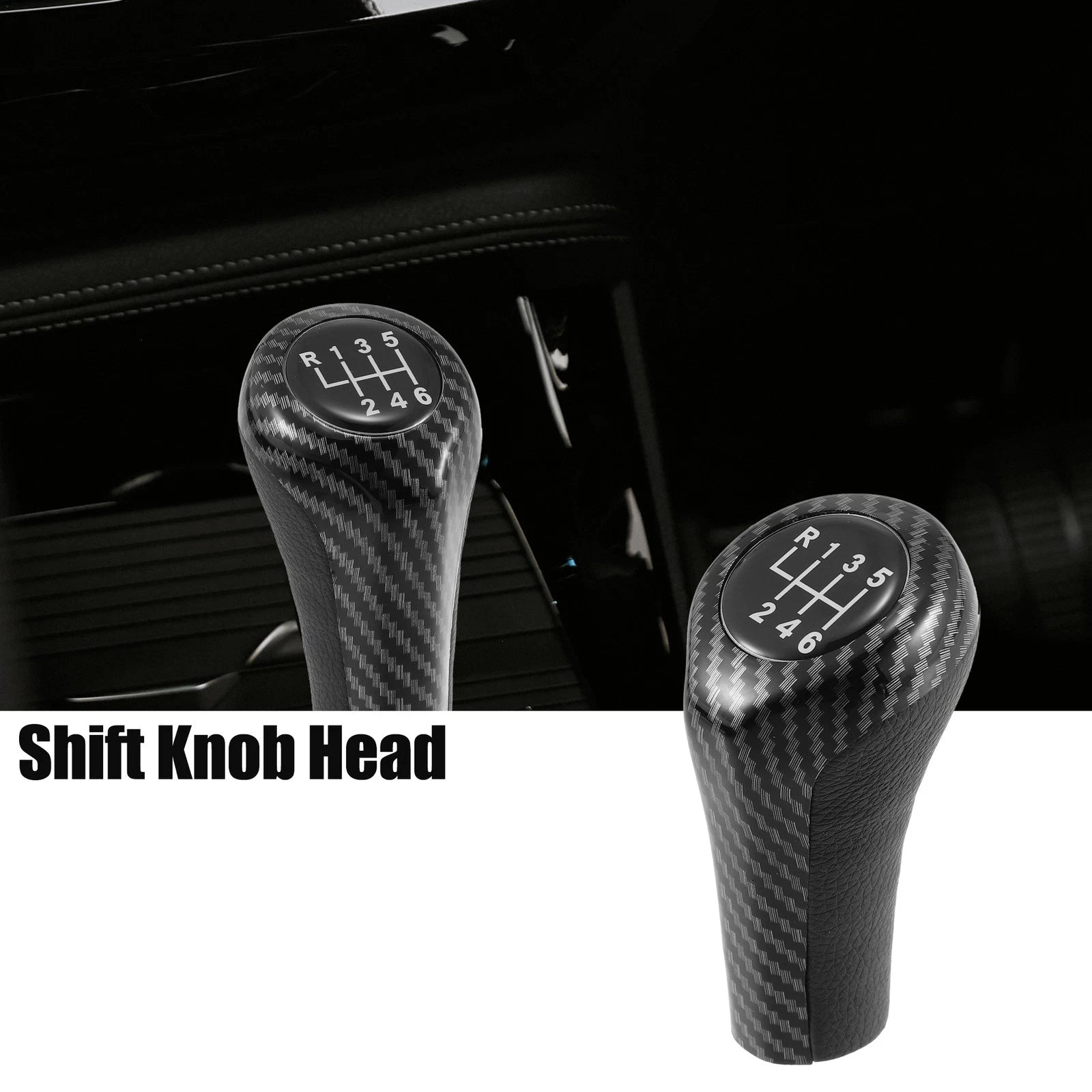 6 Speed Manual Shift Knob Carbon Fiber Pattern for BMW (2007–2021)