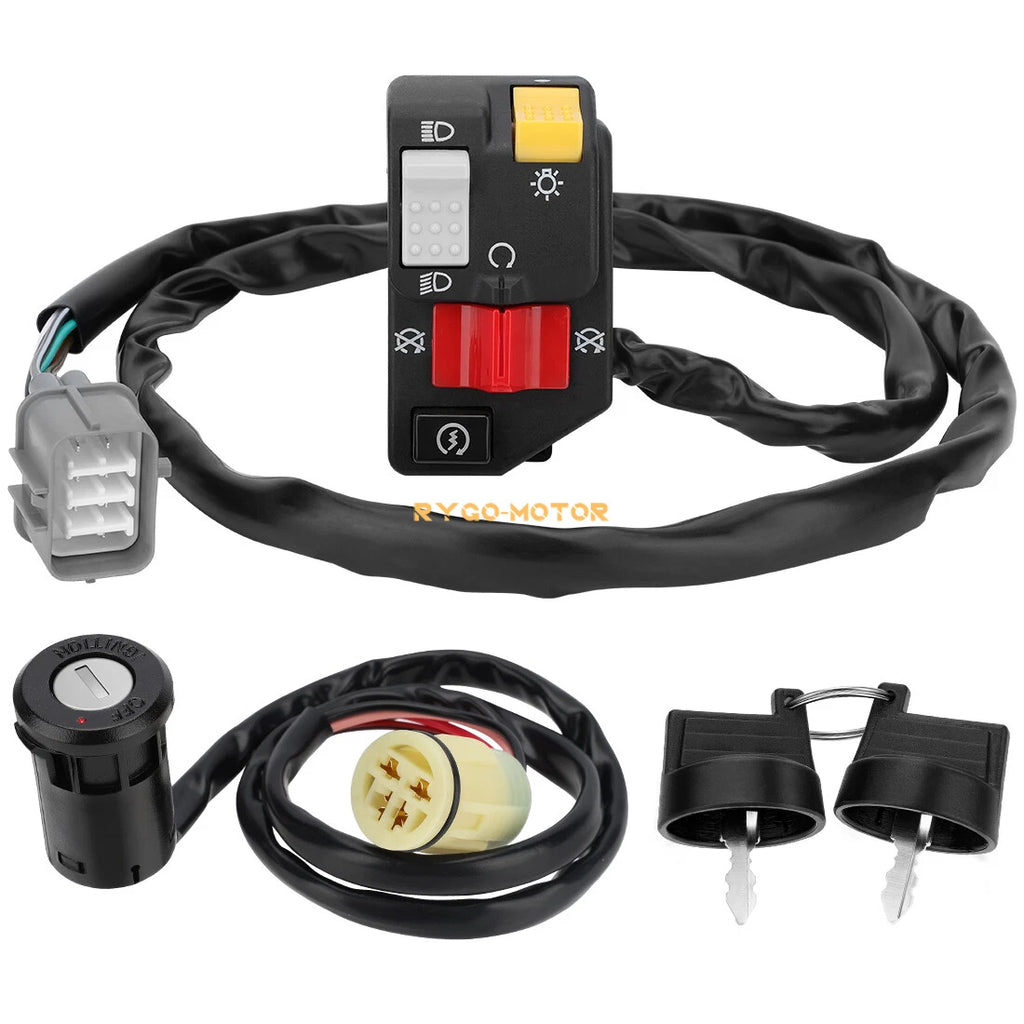 Handlebar & Key Switch Kit for Honda Rancher 350 TRX350TM TRX350FM (2000–2005)
