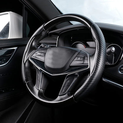 Carbon Fiber Look Steering Wheel Cover for