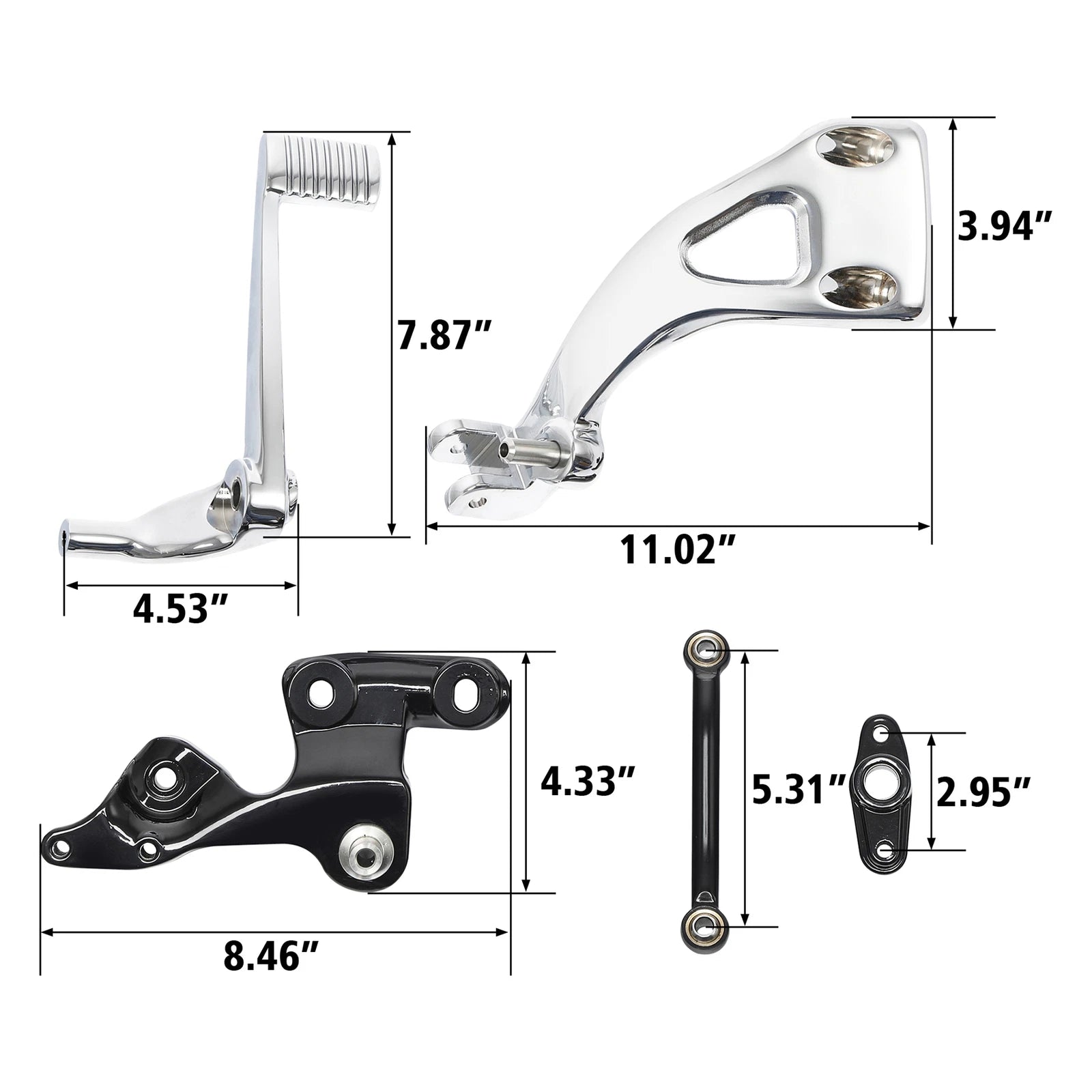 Mid Controls Shift & Brake Side Set for Harley Sport Glide Fat Bob (2018–2023)