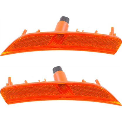 Set of 2 CAPA Front Left + Right Side Marker with Bulb for Chrysler 200 (2015–2017)