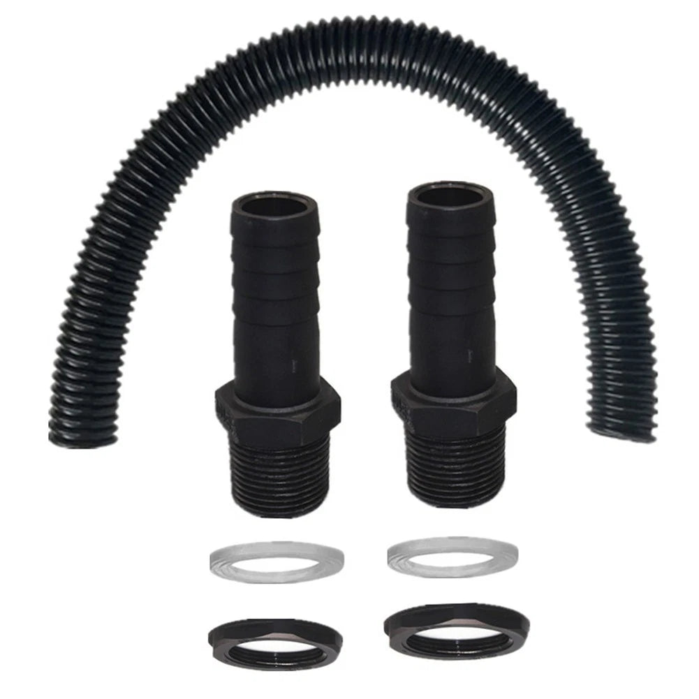 Water Butt Connector Kit for Rain Tanks (38mm Flexible Hose Pipe)